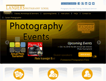 Tablet Screenshot of landersphotoschool.com